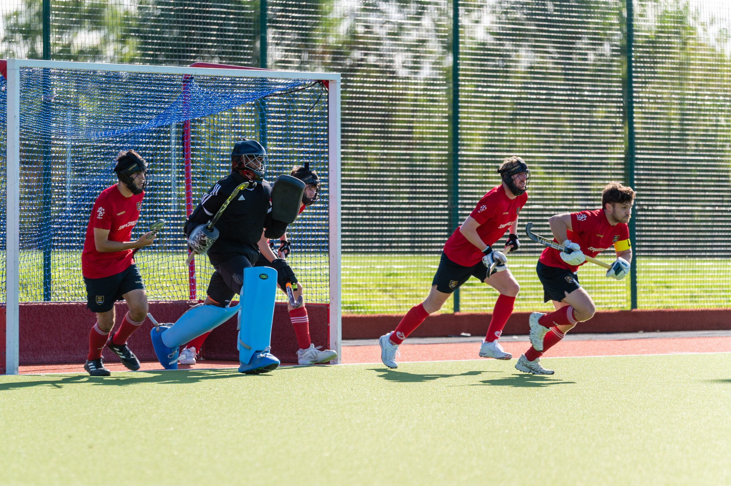 Men's 1st team defending a penalty corner